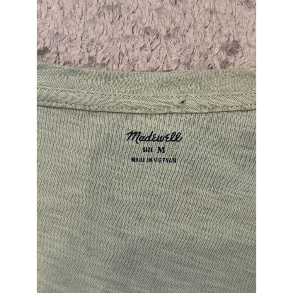 Madewell Whisper Cotton V-Neck Tank Top Washed Olive Green K7393 Mens Size M New - Picture 2 of 8